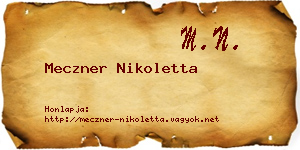 Meczner Nikoletta névjegykártya